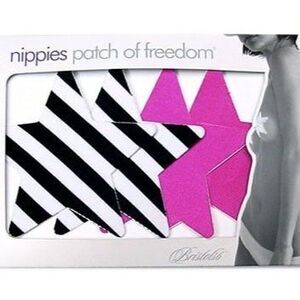 NWT Bristols6 Nippies Patch of Freedom 3 pack Stars Covers Bra Accessories sz A